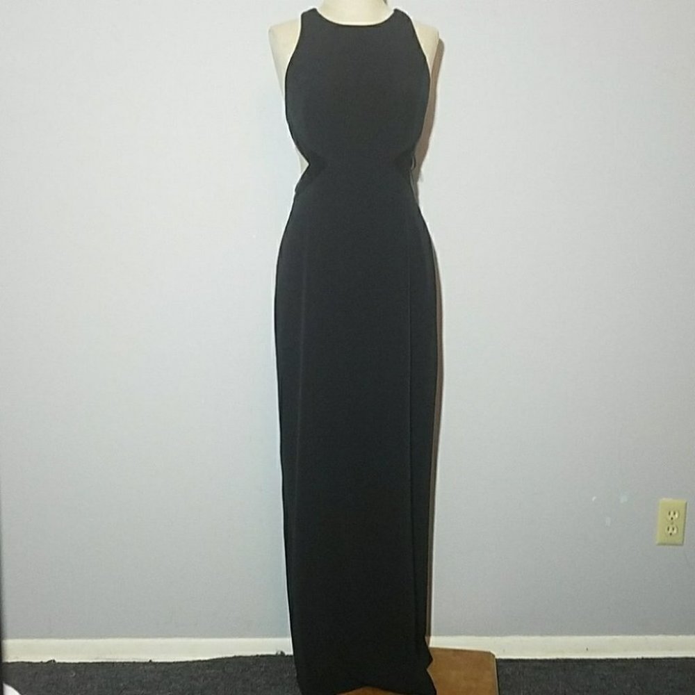 Niteline open back gown black 12 H9